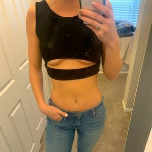 Black shein crop top